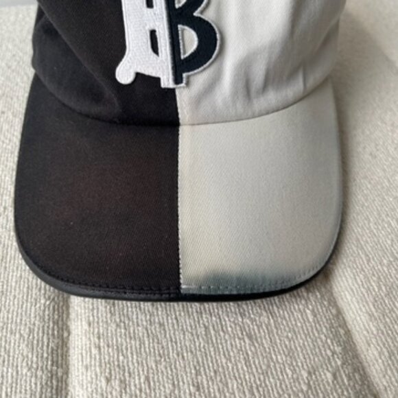 Burberry Black and White TB Logo Cap - Picture 10 of 10